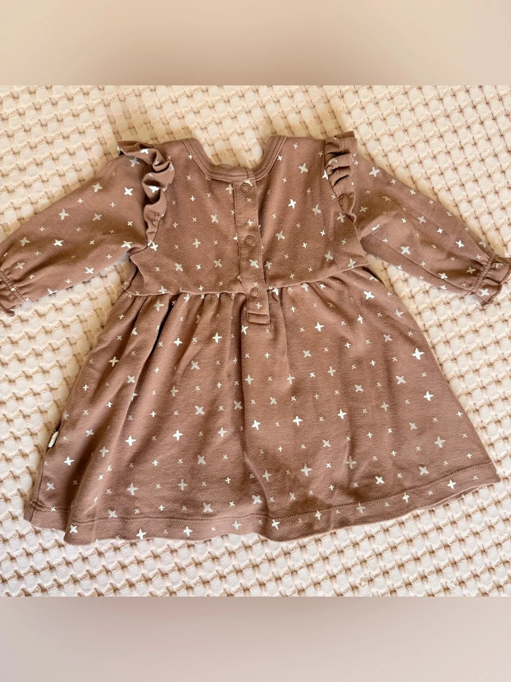 ✨MakeMake Organics 100% Organic Cotton Ruffle Dress 0-6 months